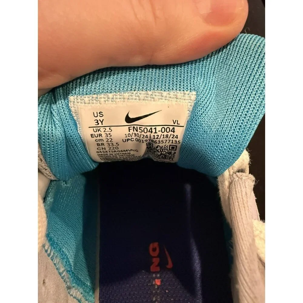 Nike Pegasus Running Shoes Blue Gray FN5041-004 Big Kids Size 3Y Used